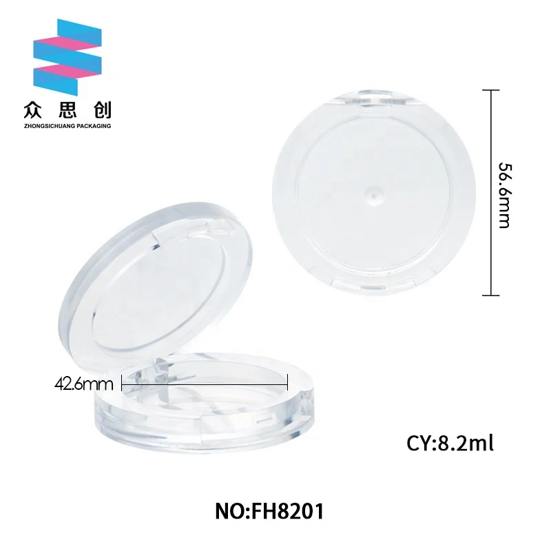 wholesale matte black empty round cosmetic pressed powder container soft touch custom compact powder blush packaging with mirror