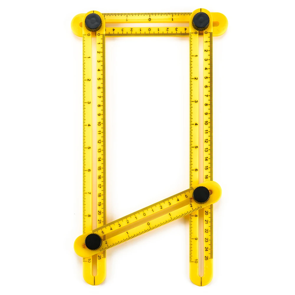 Stainless steel multi angle protractor measuring tool adjustable angle ruler folding wooden ruler template ruler