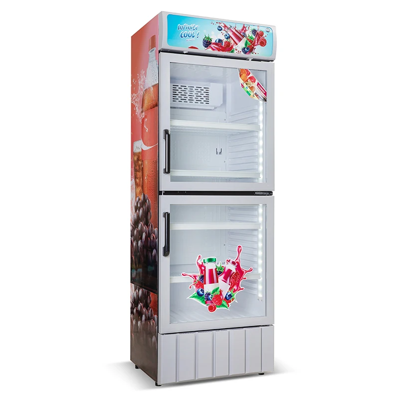 Beverage freezer manufacturer outdoor refrigerator vertical display showcase freezer glass door beverage freezer beer beverage