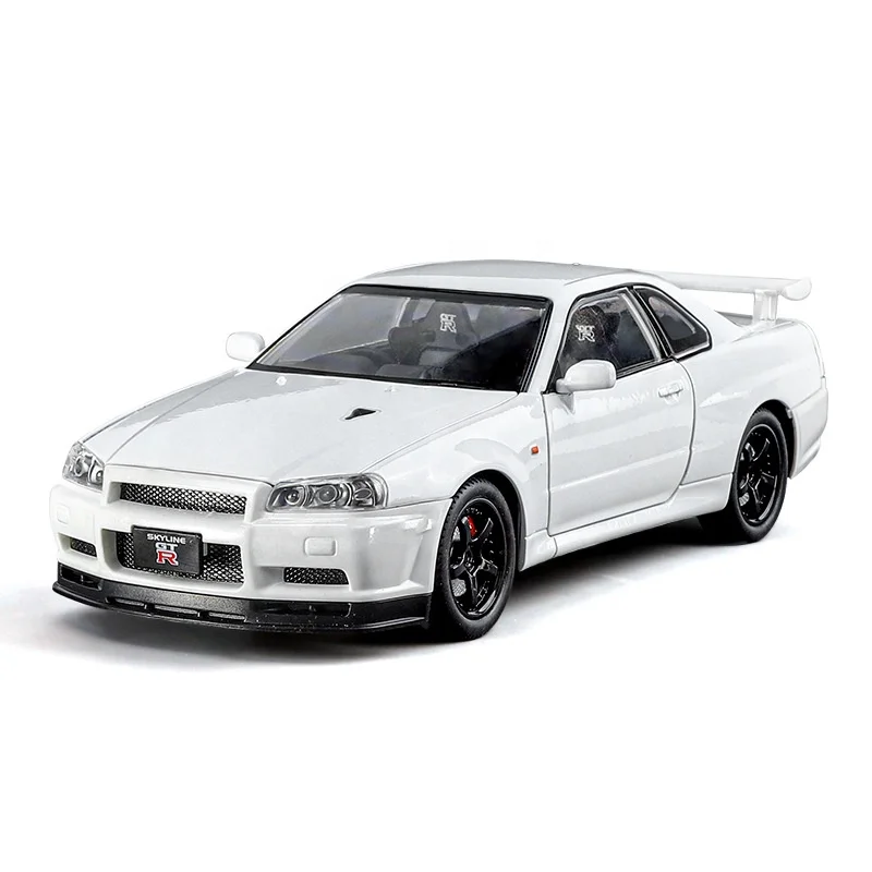 Модель GTR-R34 автомобиля Nissan в 1:24 масштабе модель из сплава 1/24 литые под давлением игрушки