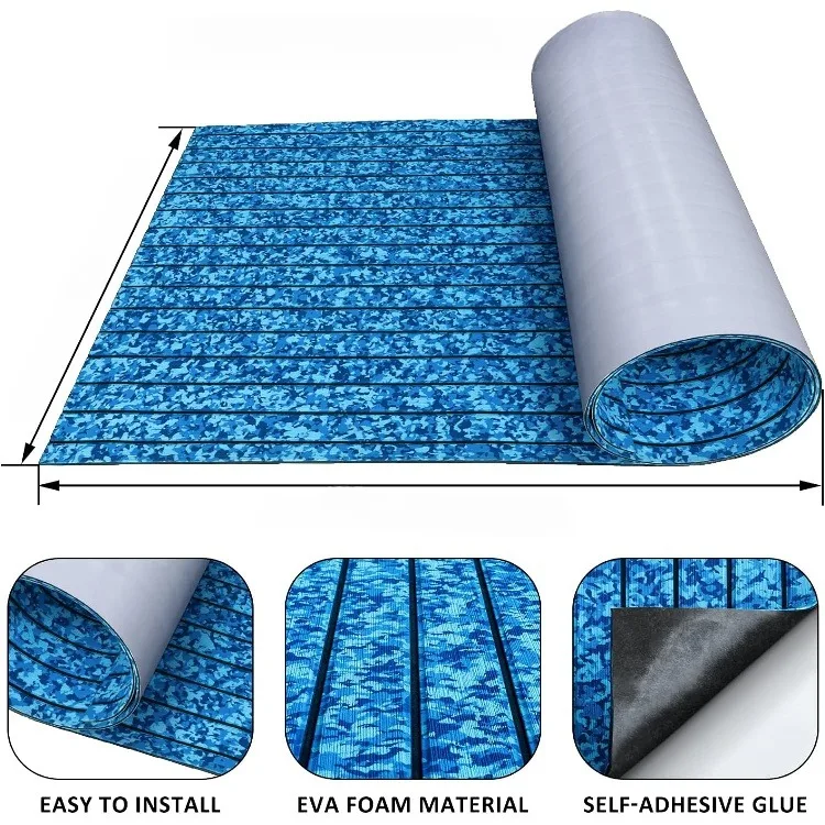 Eva Foam Sea Deck Waterproof Anti Slip UV Faux Boat Flooring Marine Foam Mats for Yacht  Surfboard