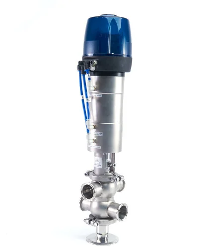 Dairy brewry drink SS304 DN50 food grade liquid diversion valve, stainless steel sanitary mixproof valve