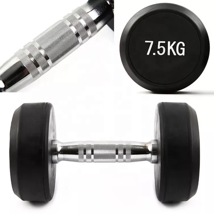 Home Round Head Body Building Equipment Pu/Rubber  Dumbbell set