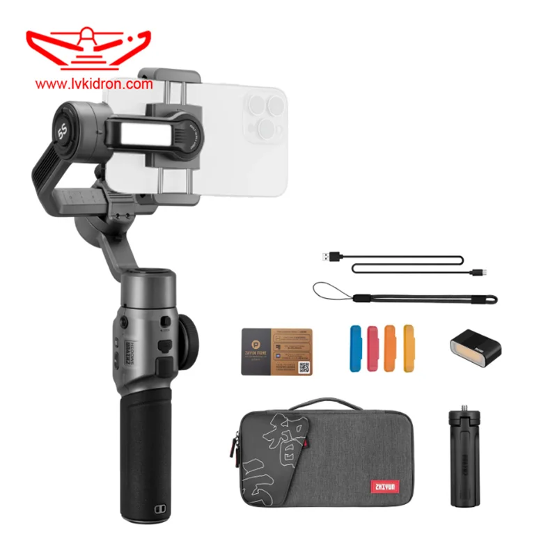 SMOOTH 5S Combo estabilizador de celular mobile phone outdoor live camera zoom 3-axis handheld gimbal stabilizer
