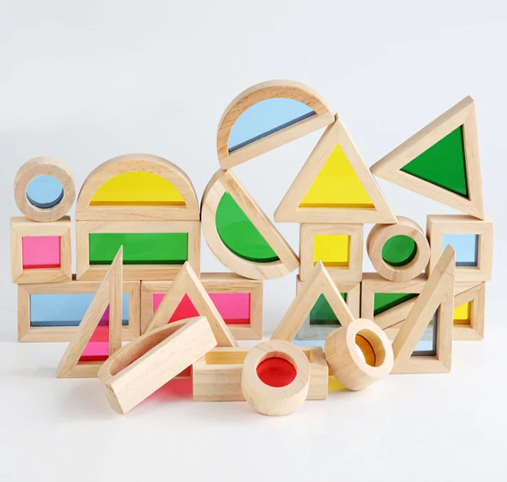 Красочный калейдоскоп Сборка строительные блоки игра детский сад обучение раннее образование форма