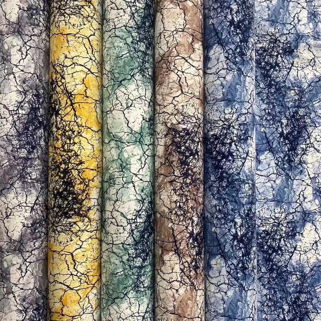 Evening dresses print fabric Stripe polyester paint roller fabric