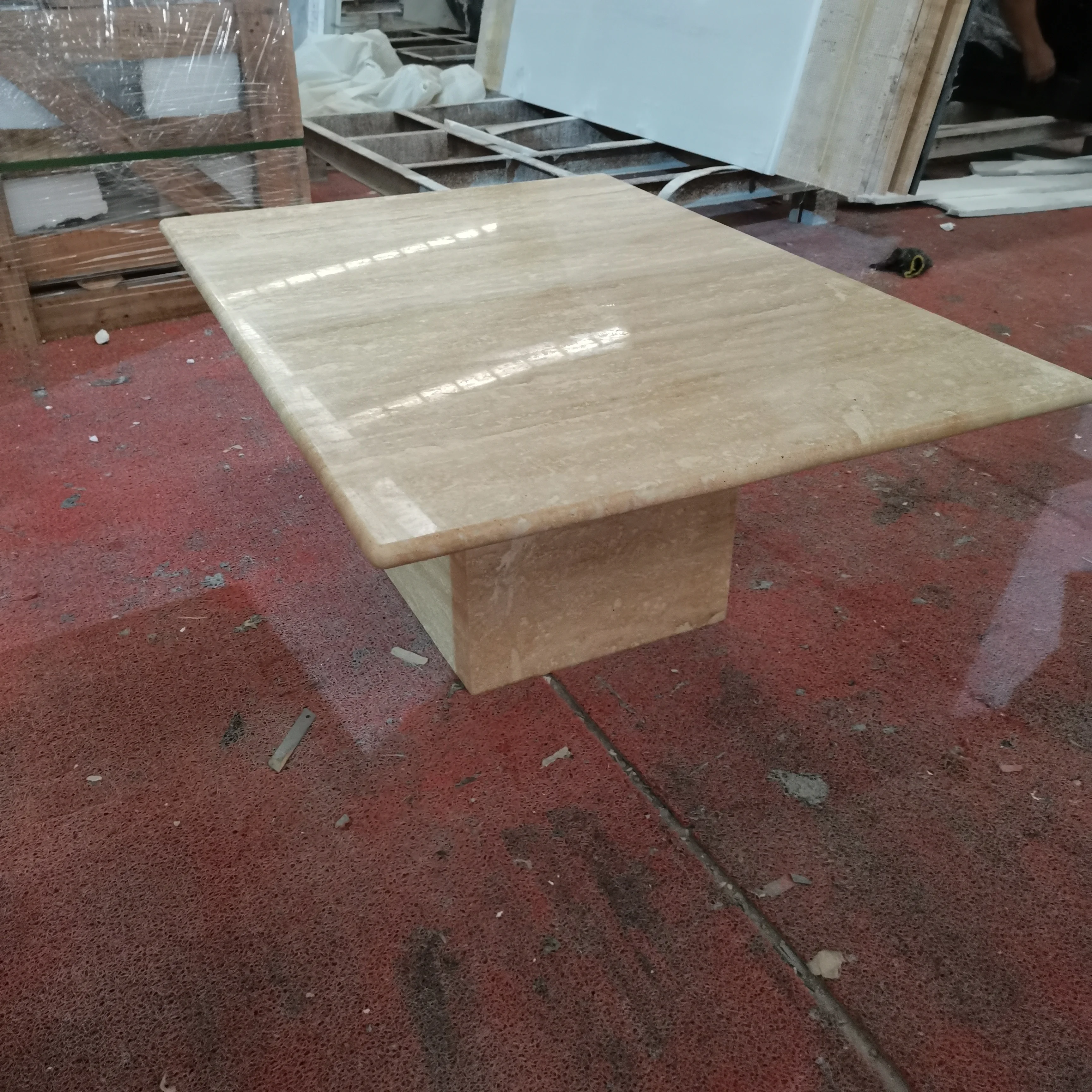 Customize Italian White Marble Dinning Table Top