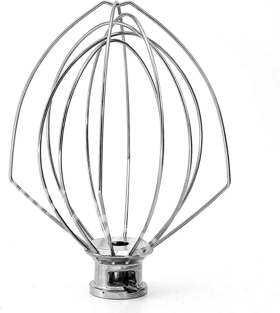 K5AWW Whisk Attachment Stainless Steel 6 Wire Whip Fits Lift Stand Mixer for Egg Heavy Cream Beater Cakes Mayonnaise