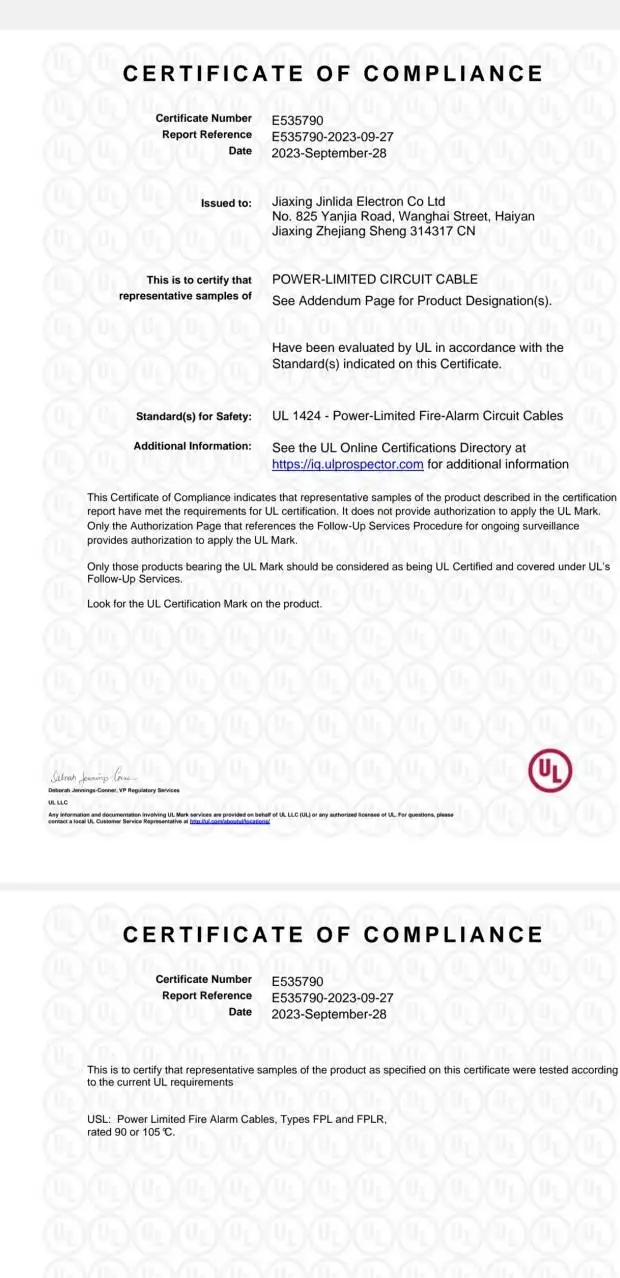 UL fire alarm lszh shielded 1mm 16 18 awg 2c 2 4 6 core hr fpl fplr control cable fire proof wire for alarm system