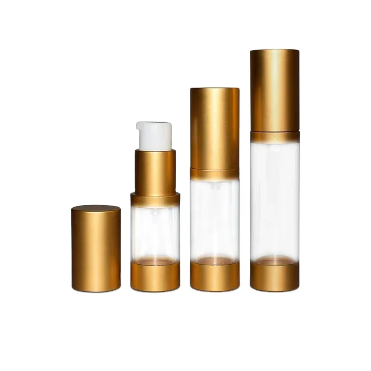 Round Shape Plastic Airless Lotion Pump Bottles