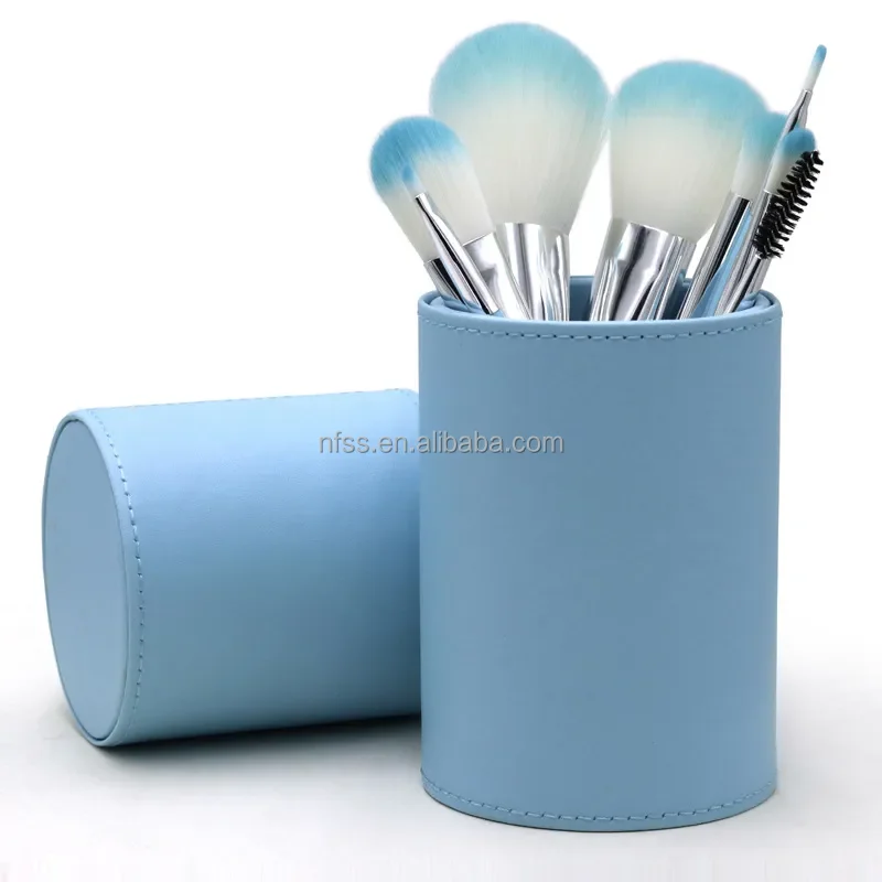Novel Design Low Price Beauty Makeup Tools Cosmetic Brushes 10Pcs Color Changing Make Up Brush Set With Holder Bucket Case Bag