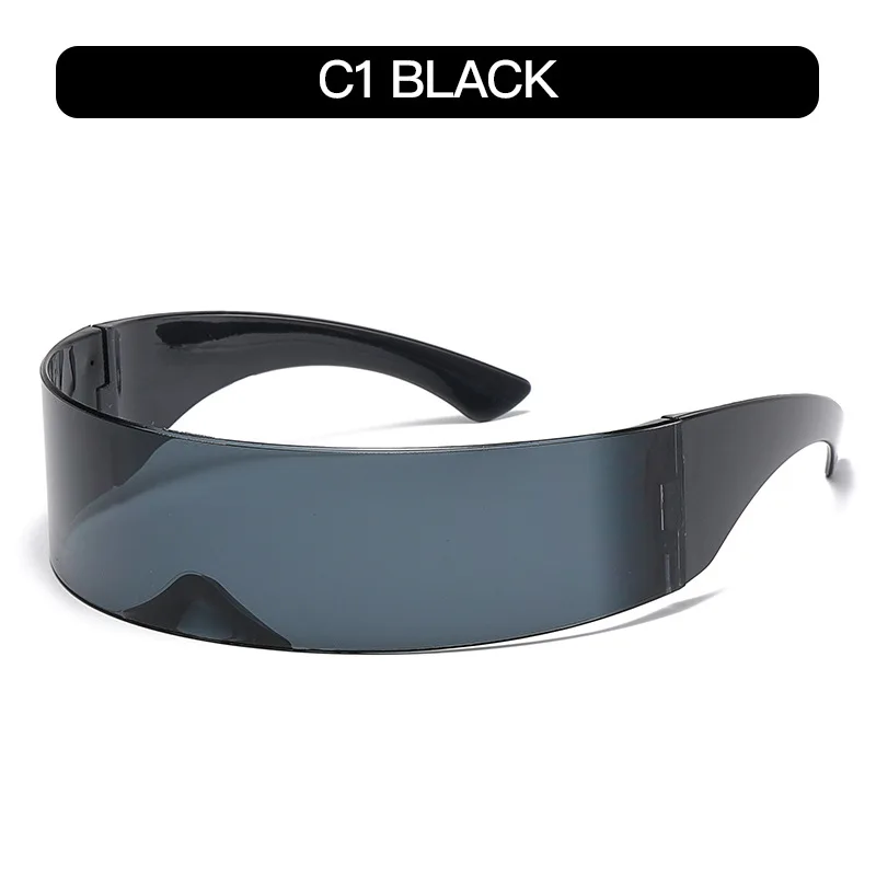 New Cyberpunk Futuristic All-in-one Sunglasses Party Disco Sunglasses Personalized Technology Sunglasses