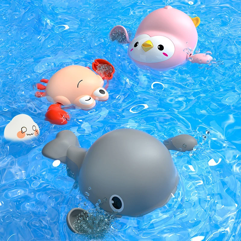 Animal Bath Toys Wind Up Diver Baby toys Swimming Floating Sea turtle Swim and Crawl Wind Up Toys Pool Bath For Kids