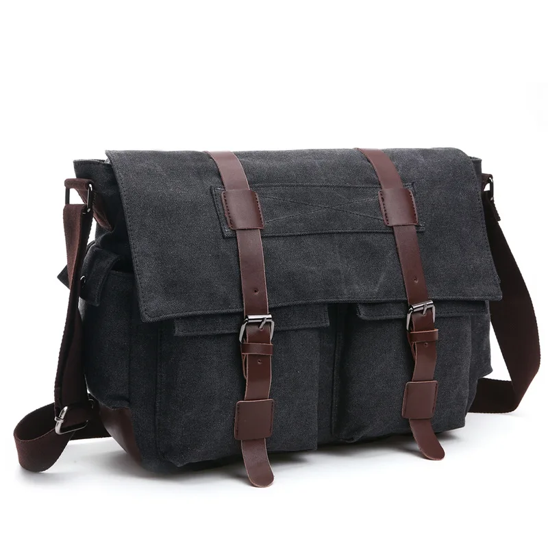 New trendy functional large waterproof outdoor motorcycle travel canvas messenger sling bag hanging cycling bags