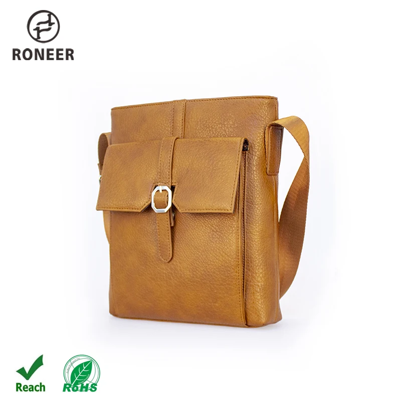 Factory customized vintage men casual fashion sling bag cross body messenger bag for men