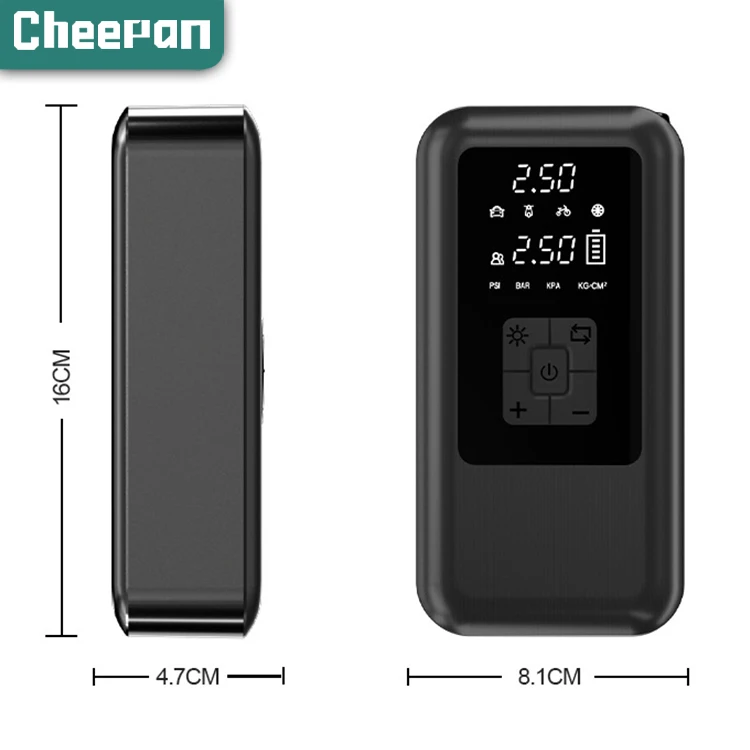 CHEEPAN 120 PSI Air compressor battery Portable Electric Car Tire Inflator Mini Digital Electric Air Pump