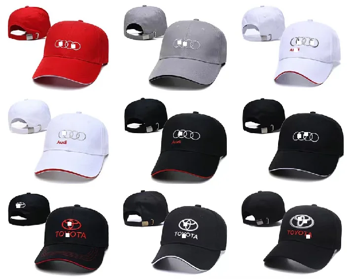 Wholesale cotton hats embroidery printing logo sandwich baseball caps duckbill caps advertising caps FOR BMW