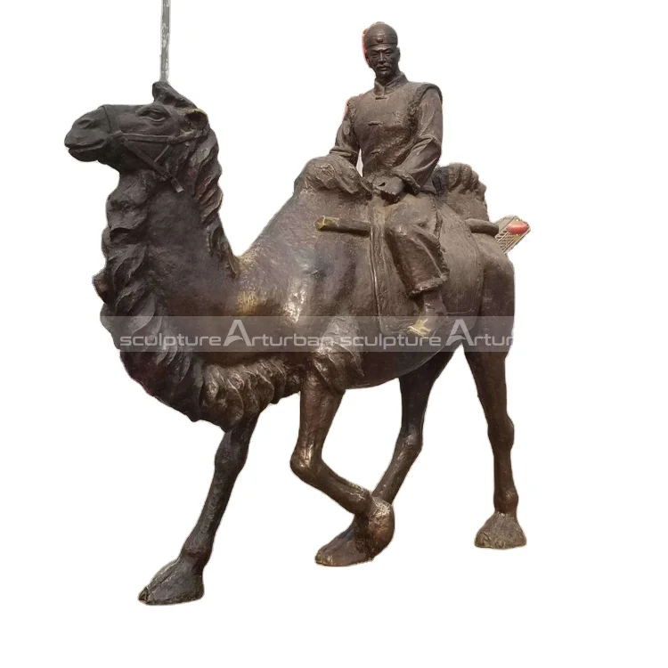 Camel Animal Outdoor Garden Metal Cast  Life Size Bronze Animal Camel Sculpture  Brass Camel Statue