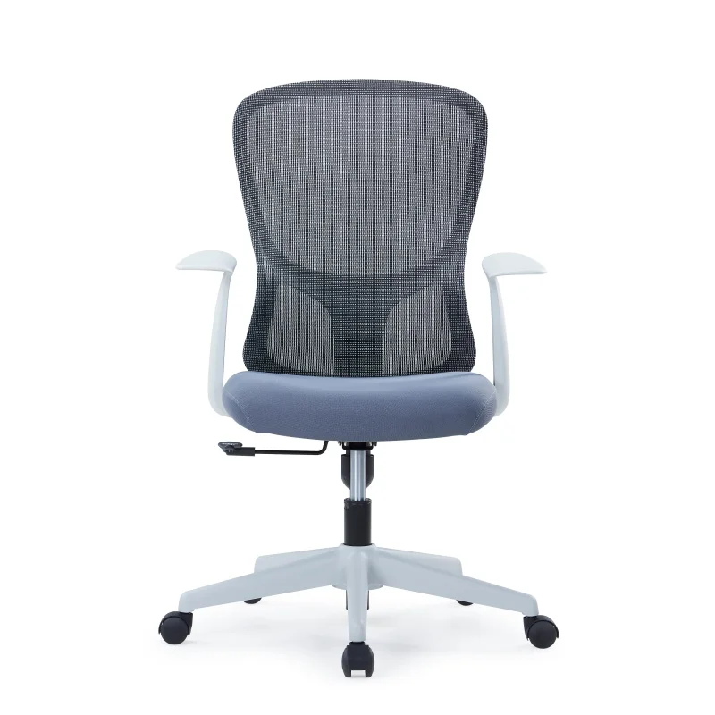 Mesh Ergonomic Executive Office Chair Medium Back Staff Work Office Chairs With Fixed PP Armrest Modern Office Swivel Chair