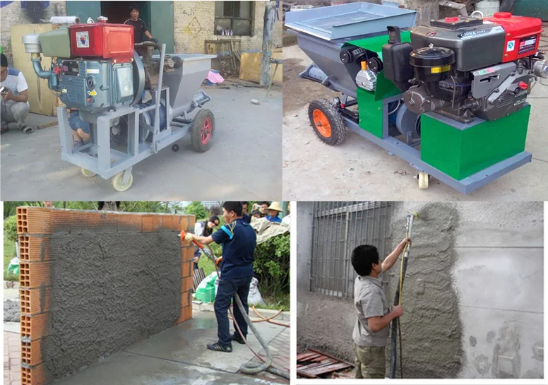 Высокая Эффективность Цемент распыления стены машина для перемешивания раствора штукатурки Автоматического Цемента штукатурная машина для Индии