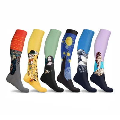 CS03-It socks New Mona Lisa compression socks, running compression sporty socks