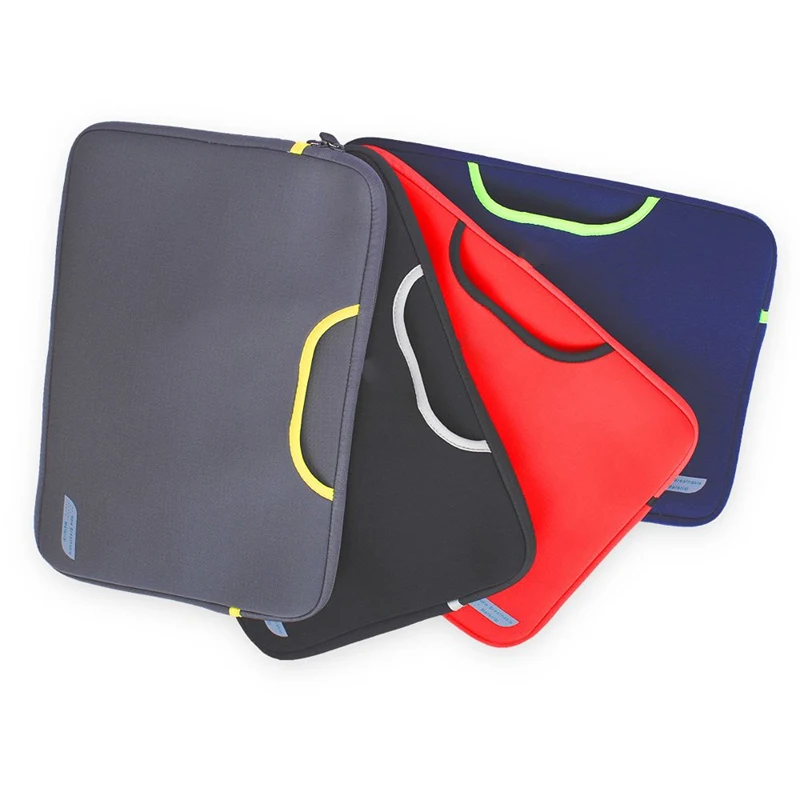 Custom Neoprene Business Book Laptop Sleeve Bag Case Waterproof With Zipper Universal Puffy Laptop Case
