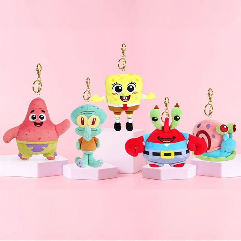 Новый трендовый милый мультяшный плюшевый кулон Patrick Star кукла брелок сумка Украшение маленький для ключей детей подарок