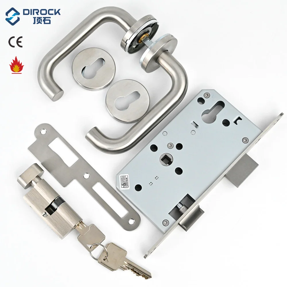 Hot selling CE 5572 Round Strike Plate Security Fire Rated Mortise Sash Door Lock Body
