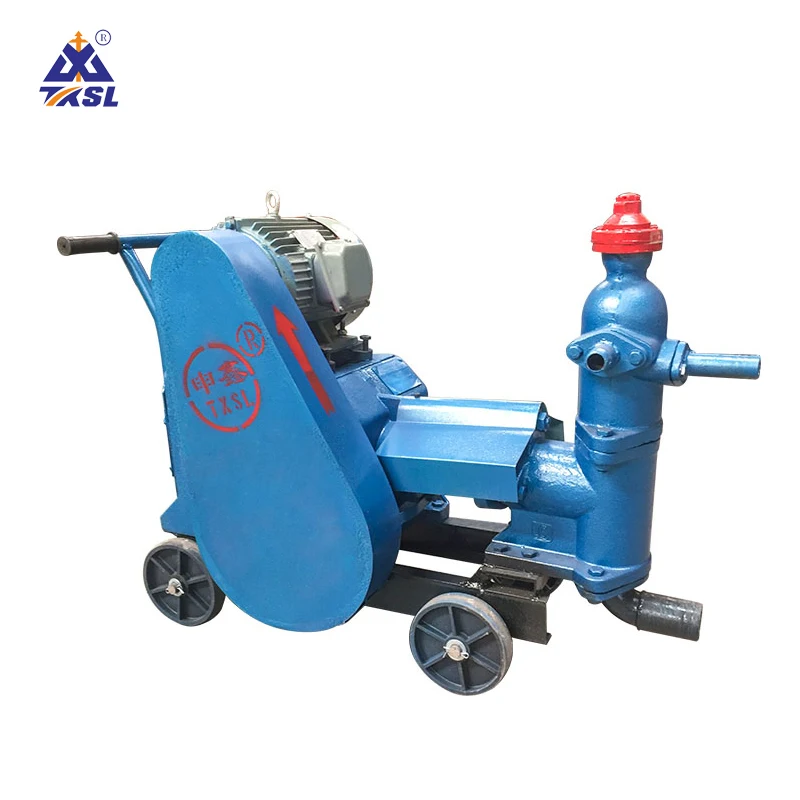 Doule Cylinder Piston Mortar Grout Pump For Pressure Grouting Into Crack Unconsolidated Layers With 4 Cube Per Hour