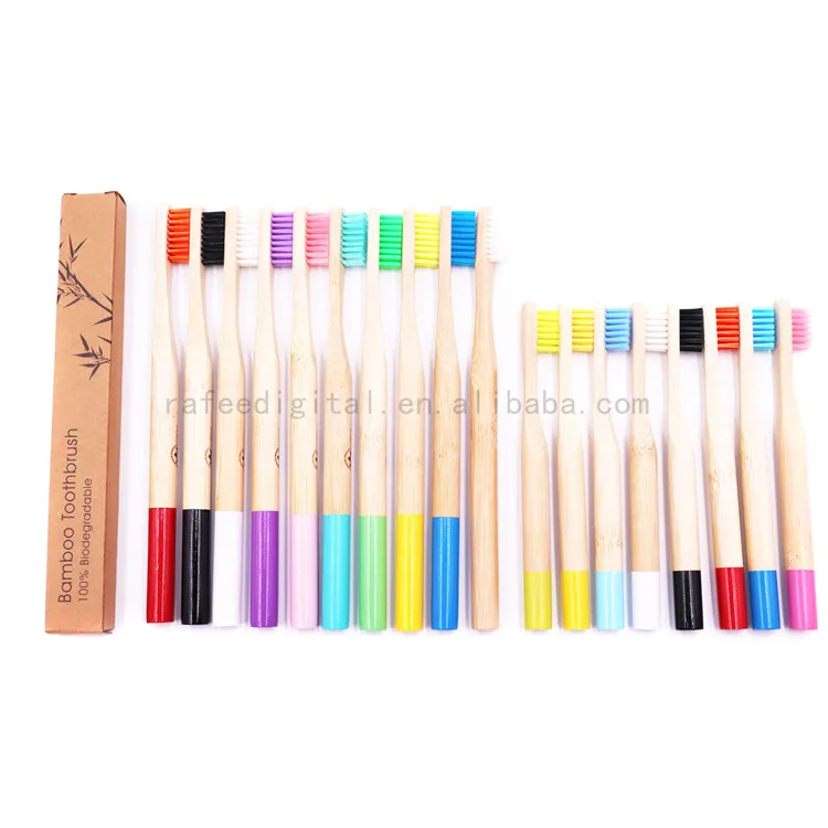 Детская бамбуковая зубная щетка с логотипом
