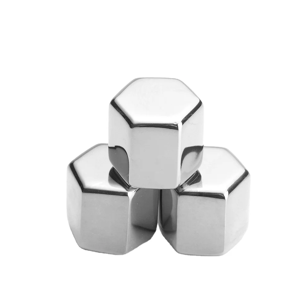 High Quality Reusable Whisky Ice Stones Drinks Cooler Stainless Steel Beer Wine Ice Cube
