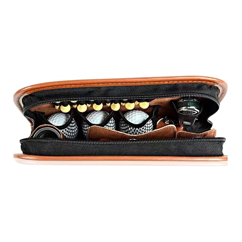 New Arrival Pure Brown Leather Golf bag Custom Golf travel bag unisex Golf bag leather