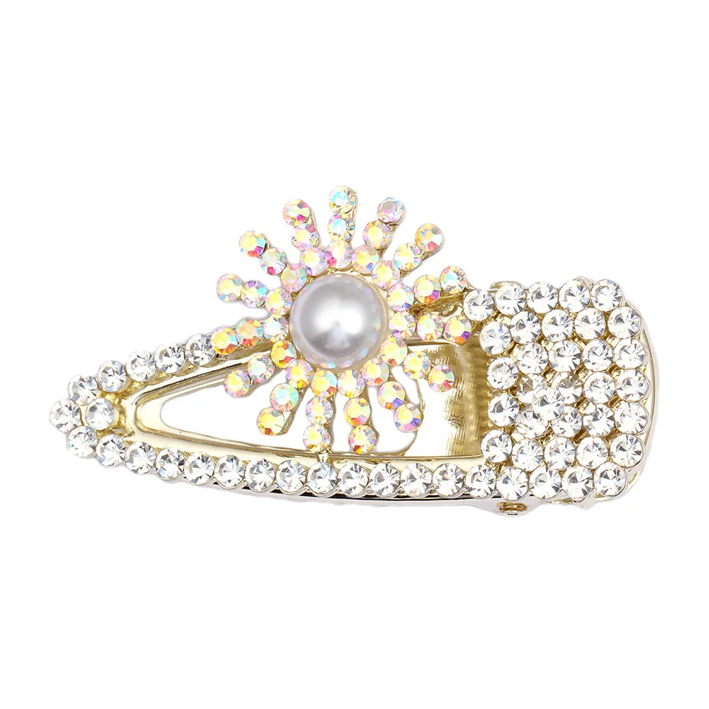 
Fashion Alligator Hair Barrettes , Metal Rhinestone Hair Clips For Girls 