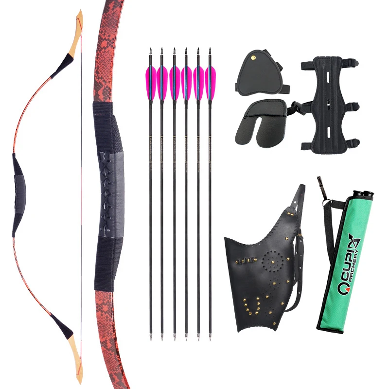 Portable Outperform Factory Supply Handcrafted Traditional Asia Bow and arrow set for practice use