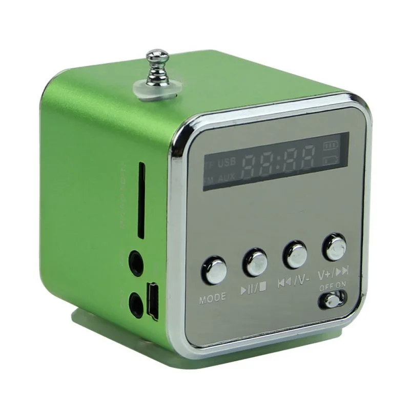 
Portable TD-V26 Mini Speaker MP3 Music Players with LCD Support FM Radio Micro TF SD Stereo Loudspeaker for Laptop Mobile Phones 