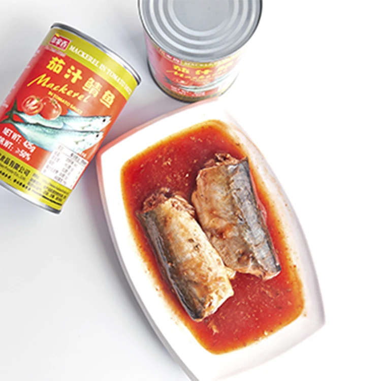 Canned food pacific fish mackerel price horse mackerel in tomato sauce 425g