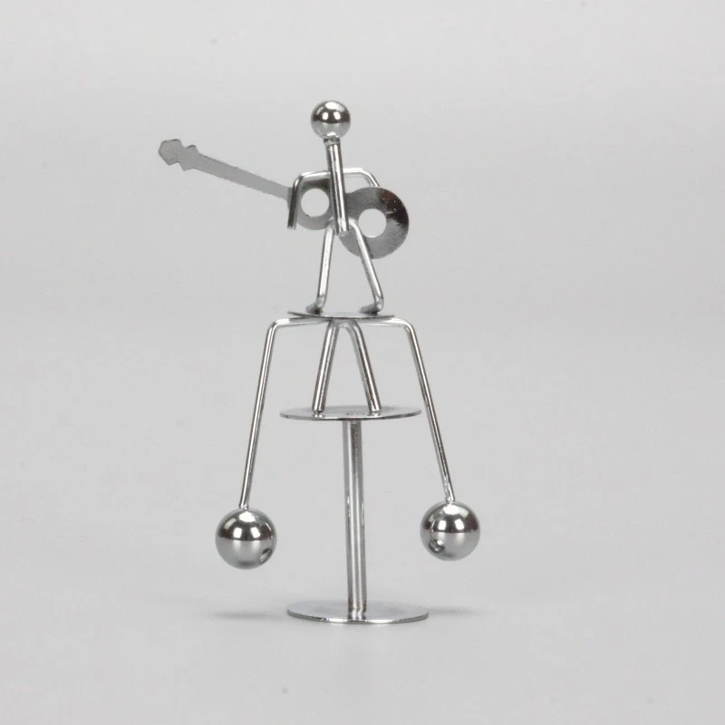 Metal Balance Ball Newton Pendulum Iron Man Cradle Creative Balance Crafts Tumbler Kids Desk Toy Home Decora Accessories