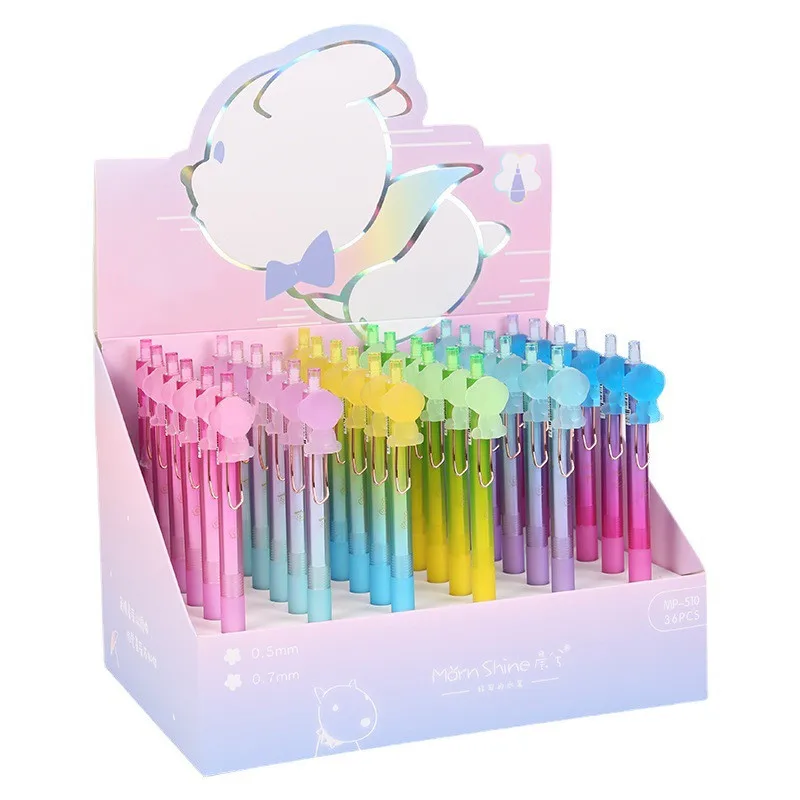 2022 Популярные кавайные Канцтовары, детские резиновые карандаши с мультяшным медведем, милые механические карандаши для рисования и письма