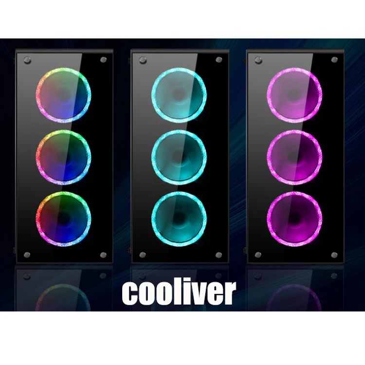 RGB Корпус Вентилятор заводская цена ПК Вентилятор Кулер с дистанционным управлением компьютерный корпус 120 мм rgb вентилятор