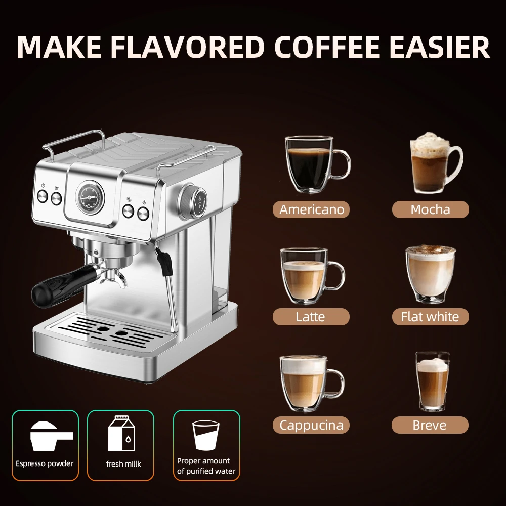Commercial Semi-Automatic Espresso Coffee Maker Machine Professional