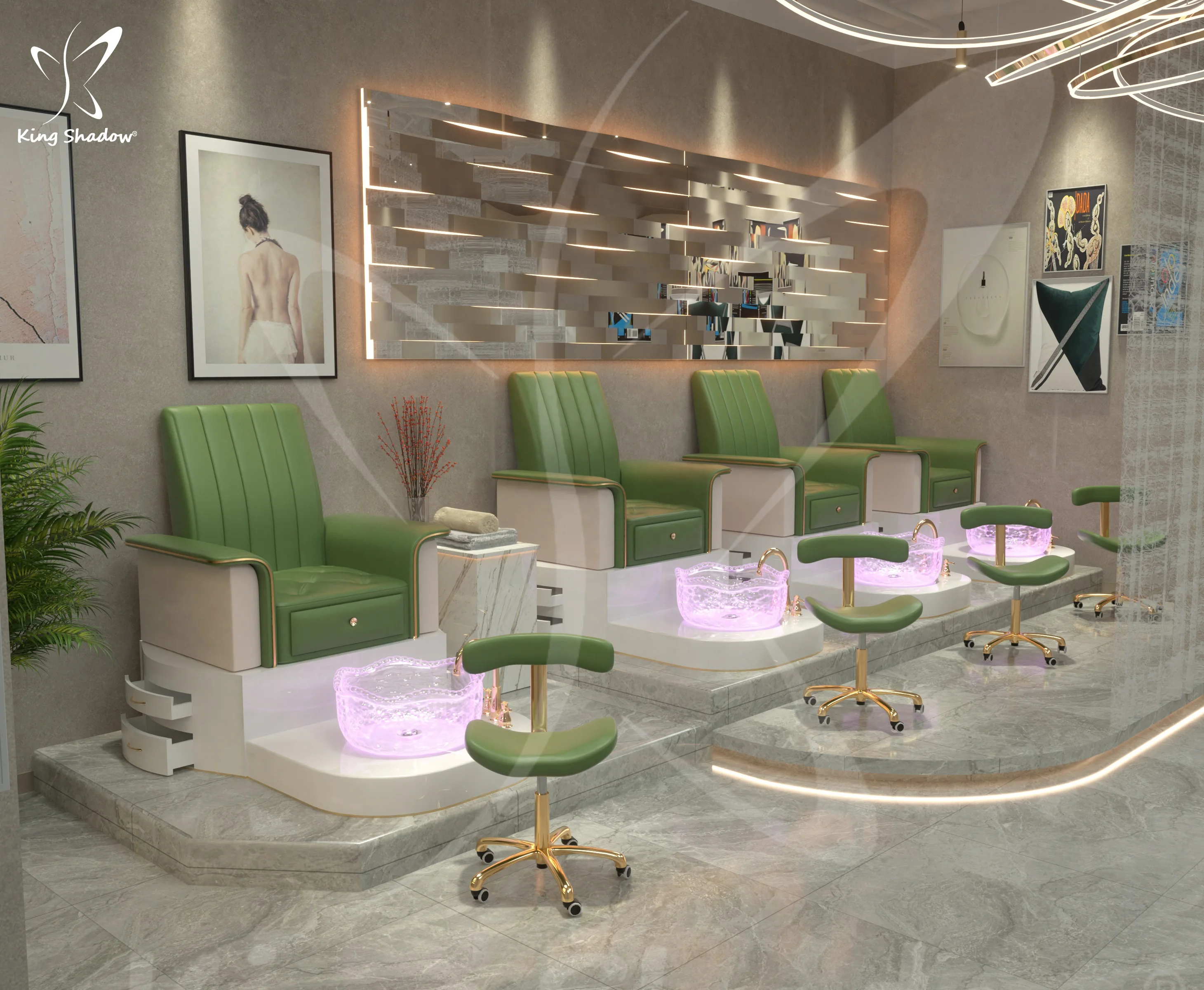 2023 New Design Nail Station foot massage Spa Manicure and Pedicure Chair for sale customization available