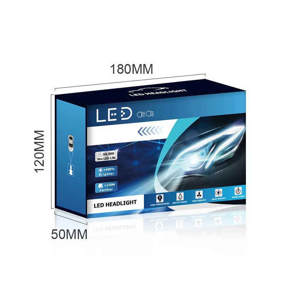 Headlights burst bulb wholesale super bright led single copper tube high power h4h7h spotlight LED car headlights