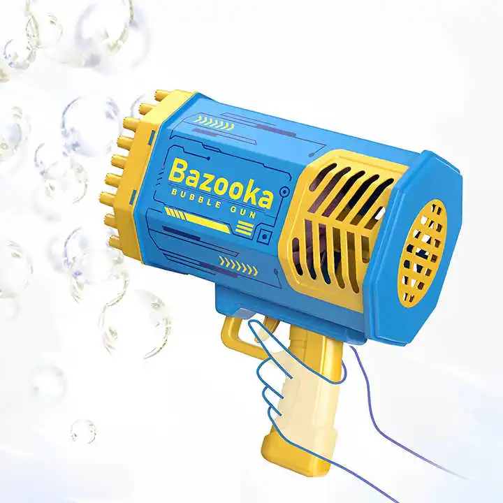 Bazooka Electric Shooter Toy Bubble Maker Automatic Bubble Gun Machine Soap Gun Big Kids Rocket 69 Holes summer games