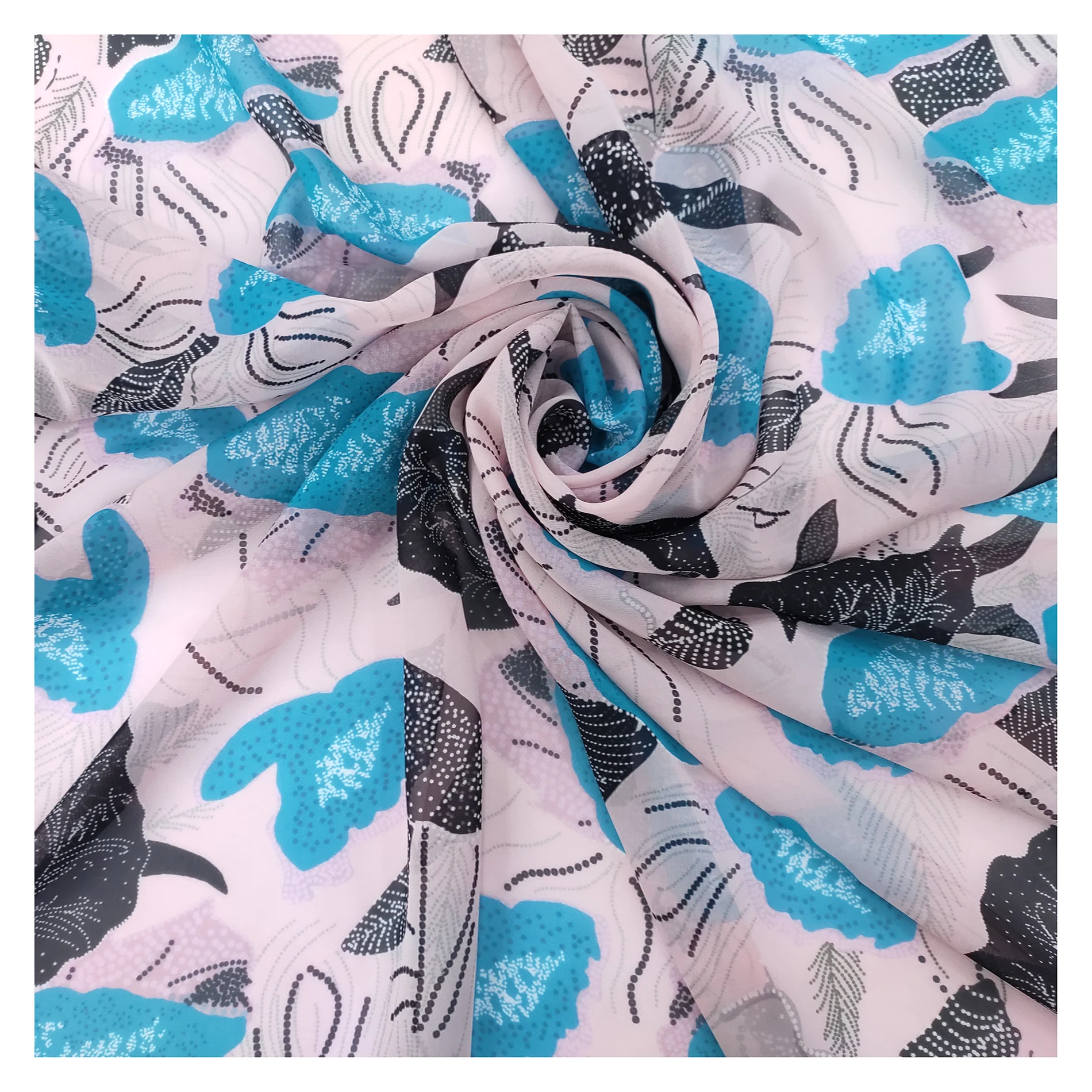 Новое поступление одежды шелковая хлопковая ткань мусульманский хиджаб шелковые цветы искусственная ткань