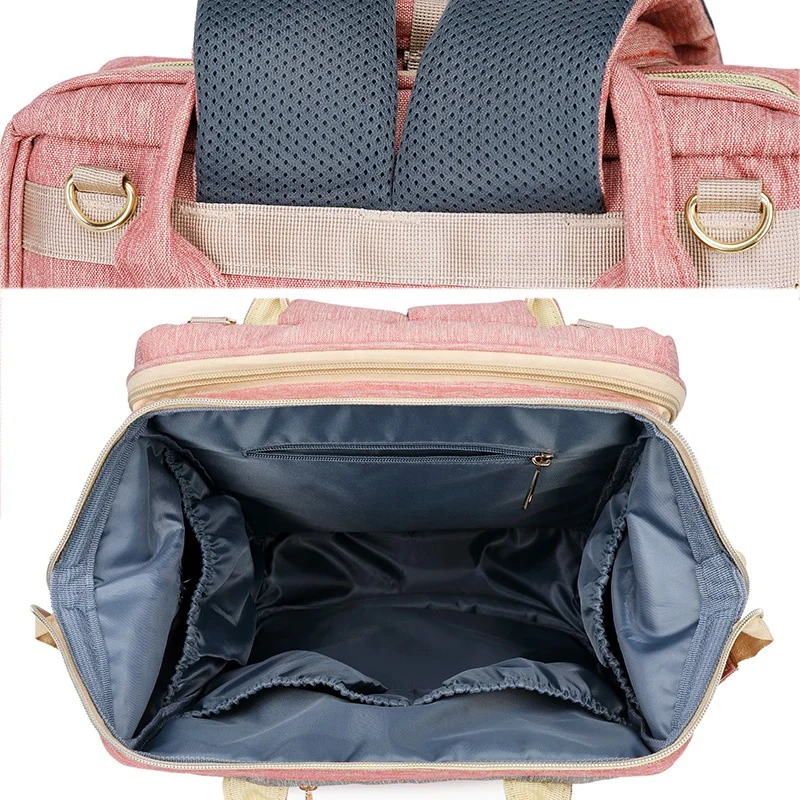 
Baby Bag With Changing Crib Mommy Outdoor Travel Baby Nappy Changing Expandable Baby Bed Diaper Bag Backpack 2021 New 