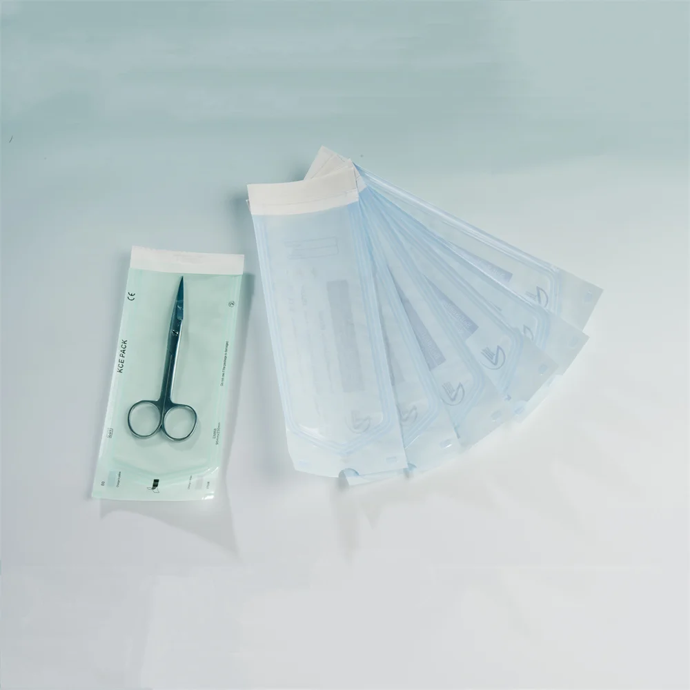 Hot Sale Disposable Flat Roll Bags Medical Pouch 57mm 130mm Self Sealing Sterilization Pouches By Medical Paper And PET/CPP