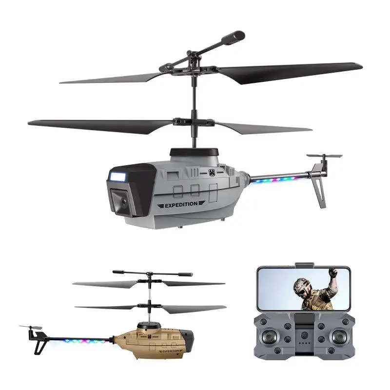 Helicopter Toys Obstacle Avoidance Battle Mode Phone Control Smart Gesture Helicopter 4K Dual Camera KY202 Drone Plane RC