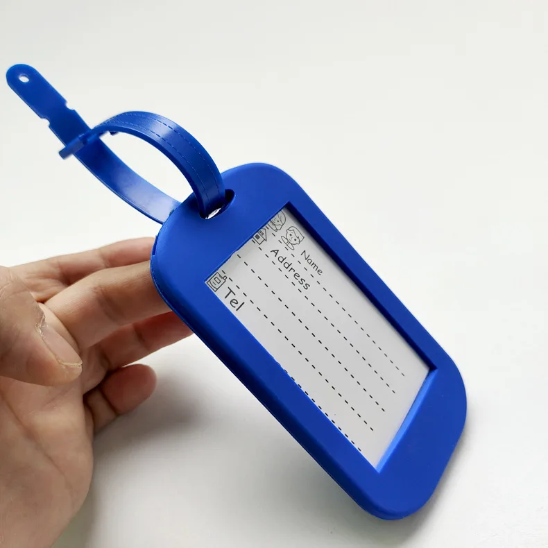 Personalized Custom 3D Logo Soft PVC Silicone Travel Rubber Luggage Tag