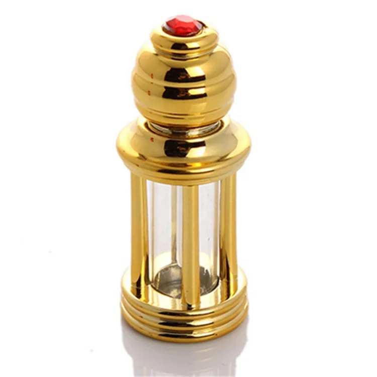 3ml 6ml 12ml High quality round metal empty attar and essential oil perfume glass bottles