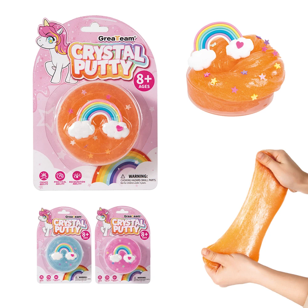 Hot Sale Educational Toys Sensory Toy Rainbow Crystal Putty For Kids Play Fun